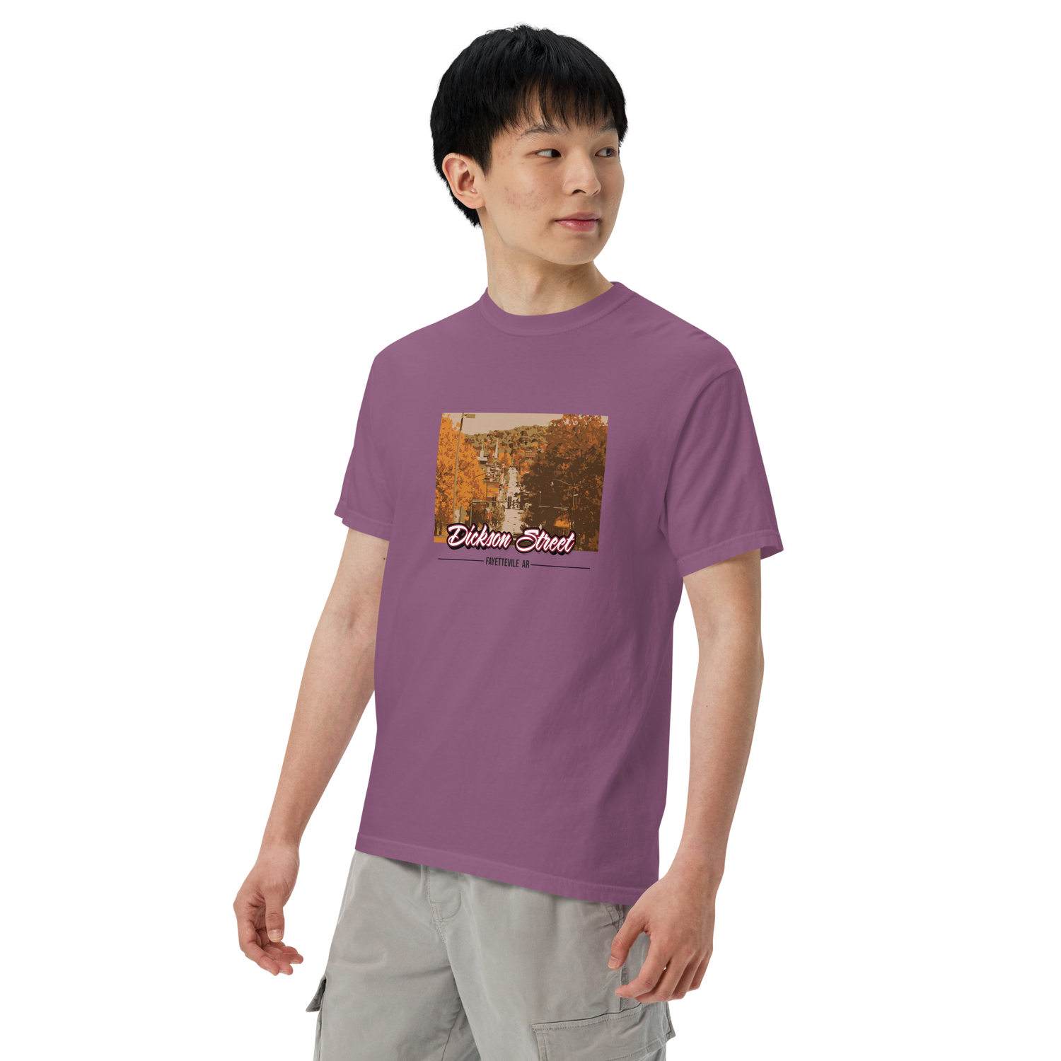 Dickson Street Front Print Men’s Garment-Dyed Heavyweight T-Shirt