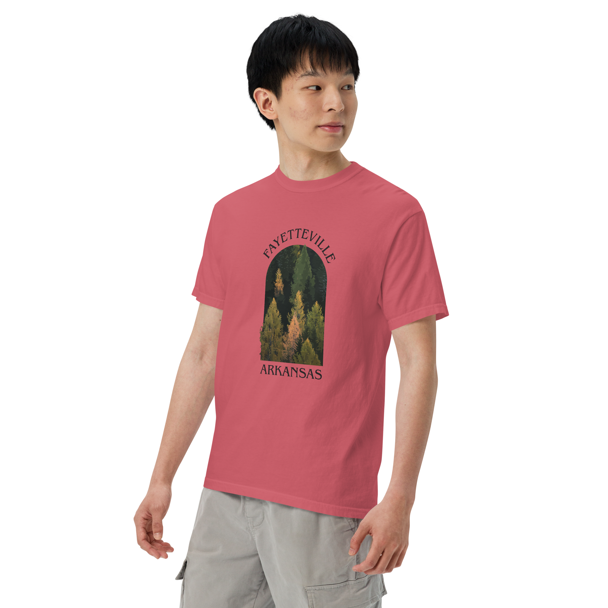 Fayetteville Arkansas Trees Men’s Garment-Dyed Heavyweight T-Shirt