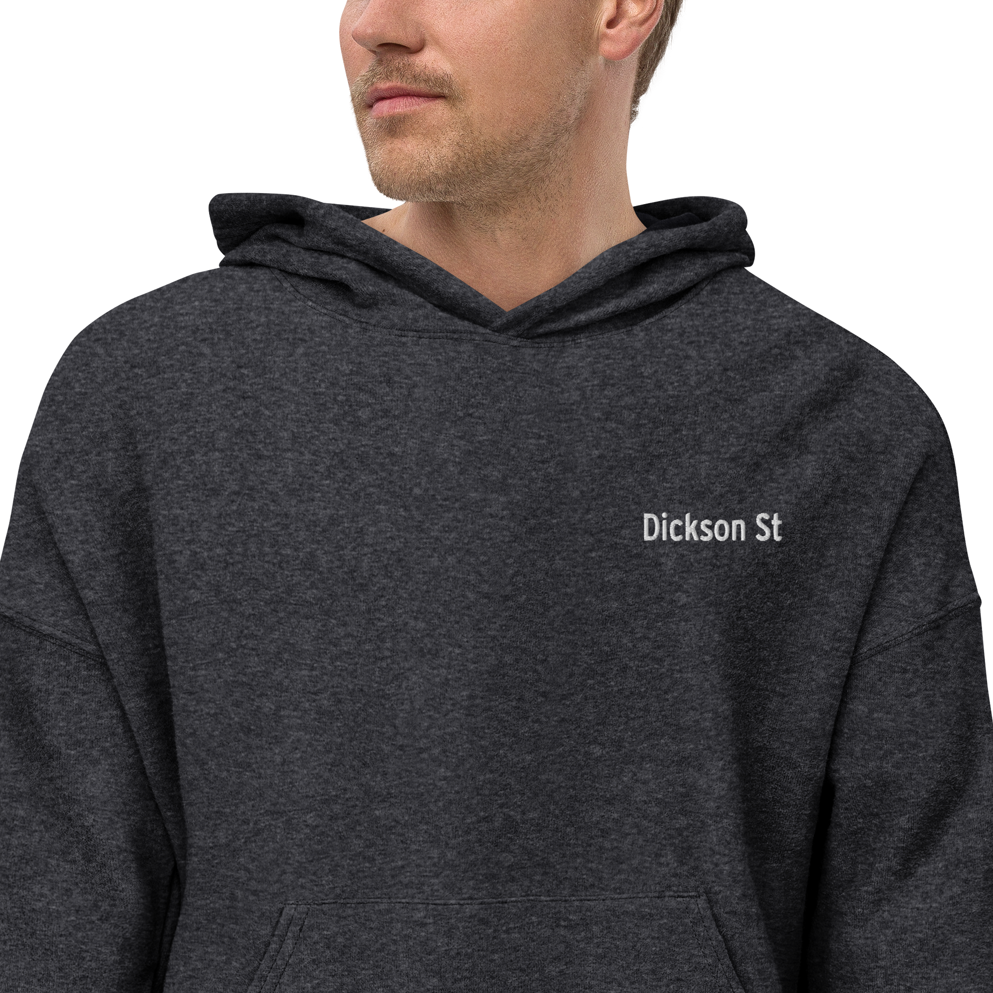 Dickson St Embroidered Unisex Sueded Fleece Hoodie